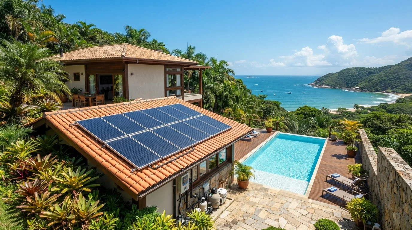 Aquecedor solar para piscina